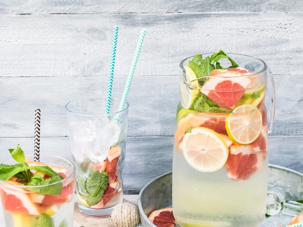 Tourmaline-infused water served at the spa